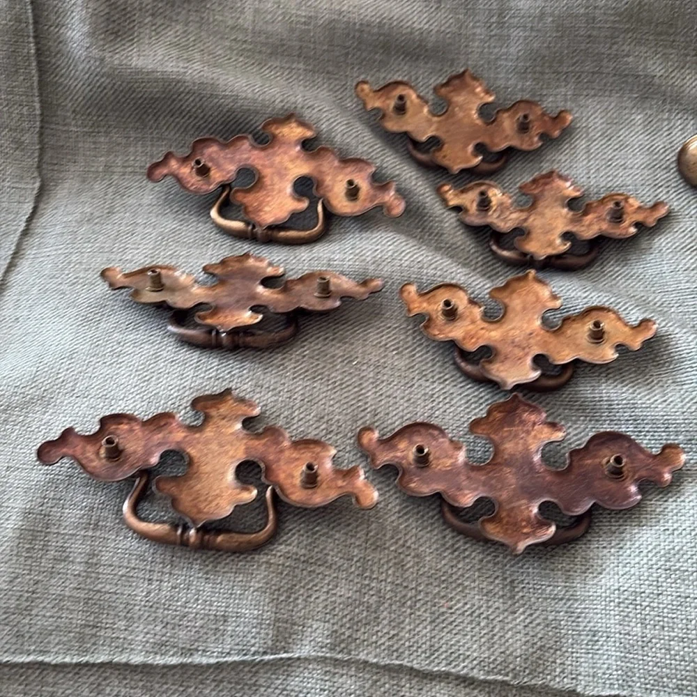 Vintage Brass Drawer Pulls Set